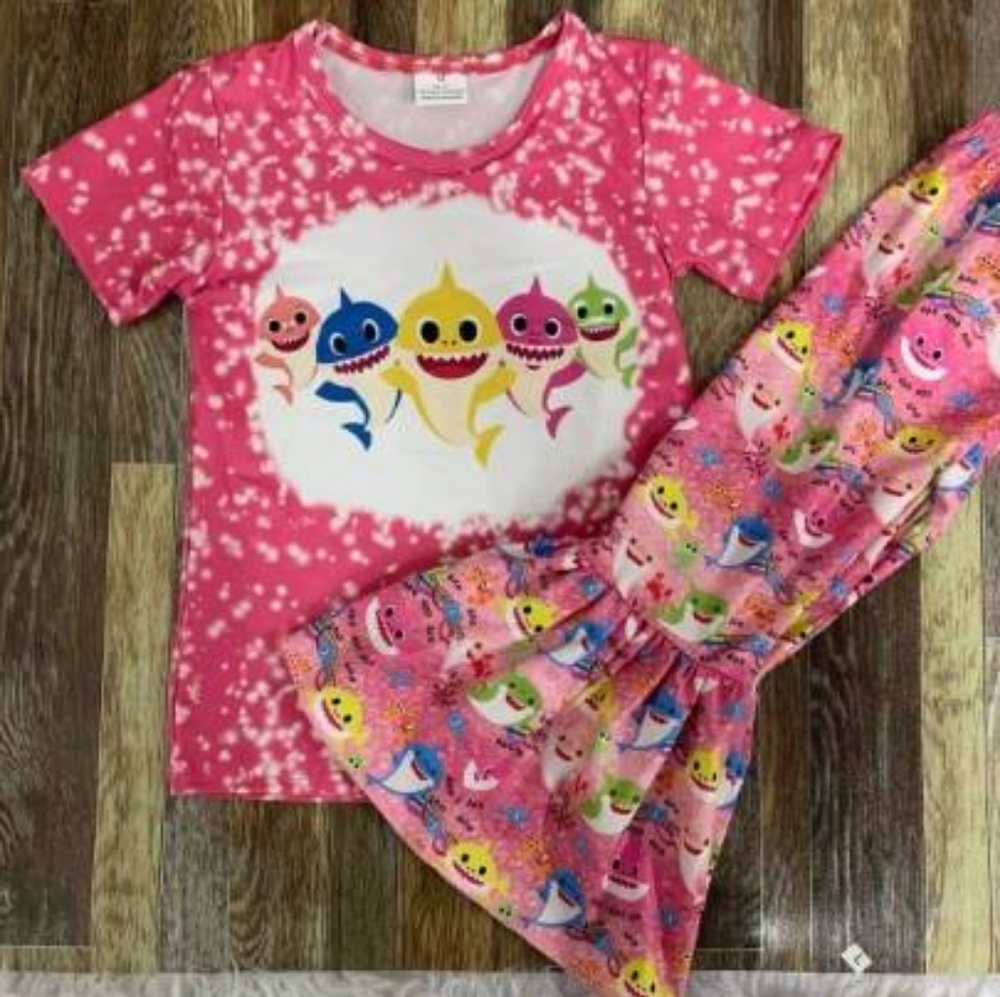 Baby shark bell bottom and Tee